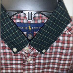 Ralph Lauren boys button down shirt medium 10/12 like new
